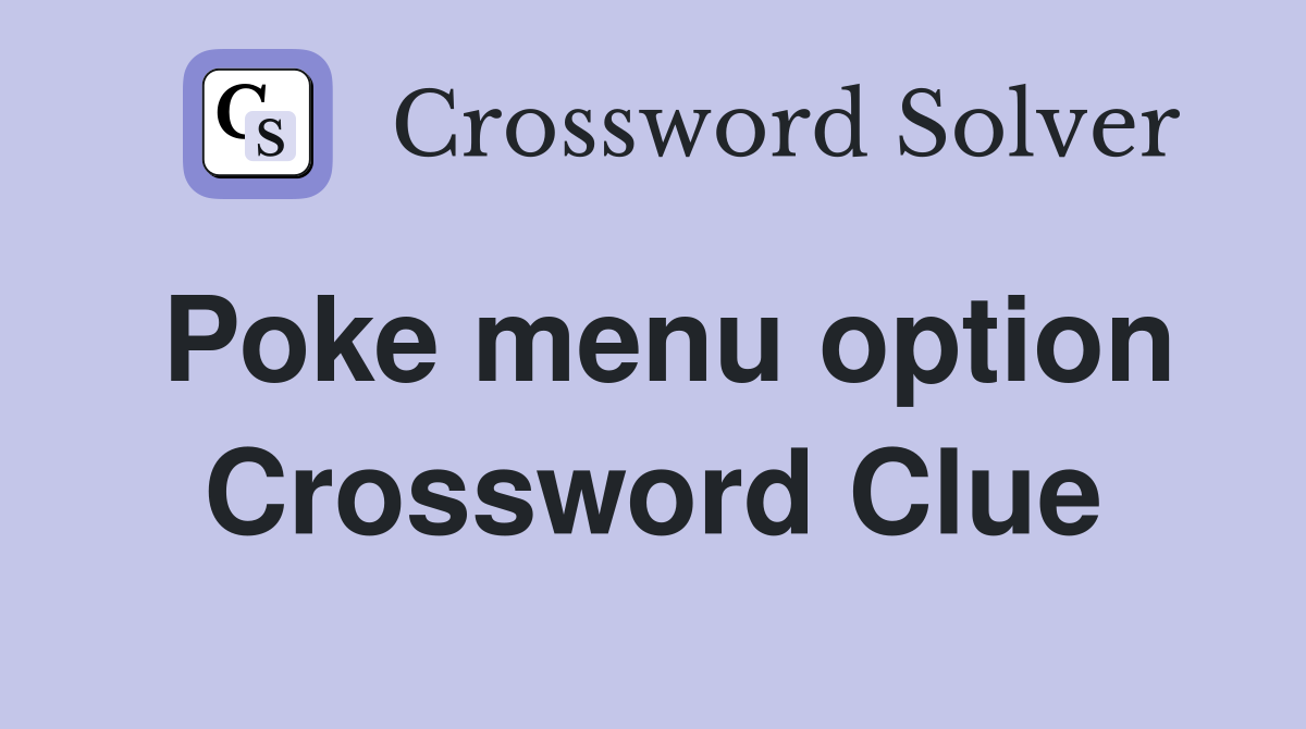 File menu option crossword